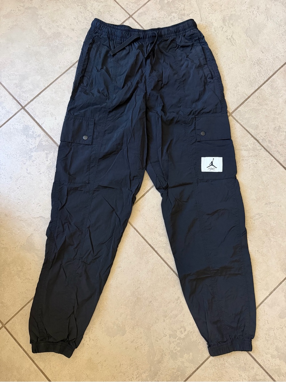 Jordan Black Cargo Jogger Pants with Jumpman Patch
